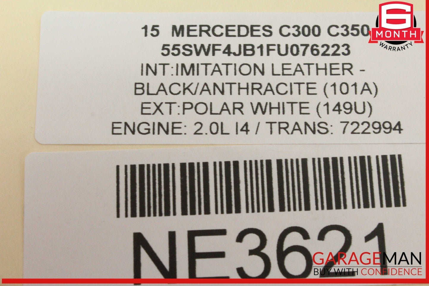 15-23 Mercedes W205 C300 Front Right Side Bumper Reinforcement Impact Bar OEM