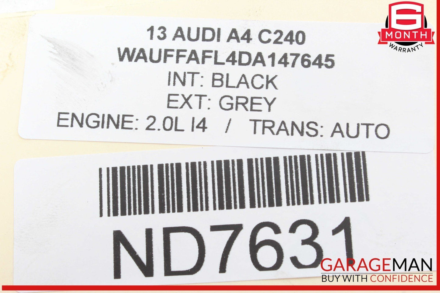 13-16 Audi A4 Rear Left or Rear Right Side CV Axle Shaft 8K0501203M OEM