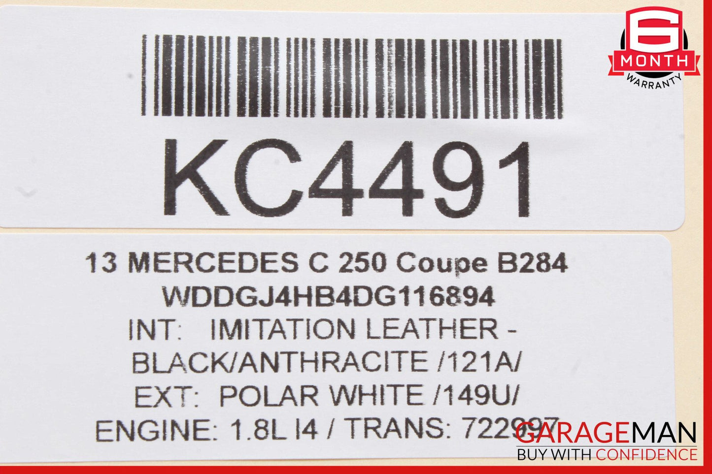08-18 Mercedes W204 C250 SLK250 Front Right Side Door Control Module OEM