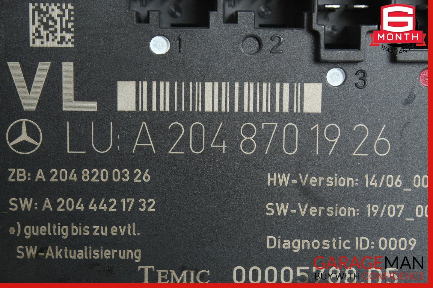 08-18 Mercedes W204 C300 C350 E400 Front Left Side Door Control Module OEM