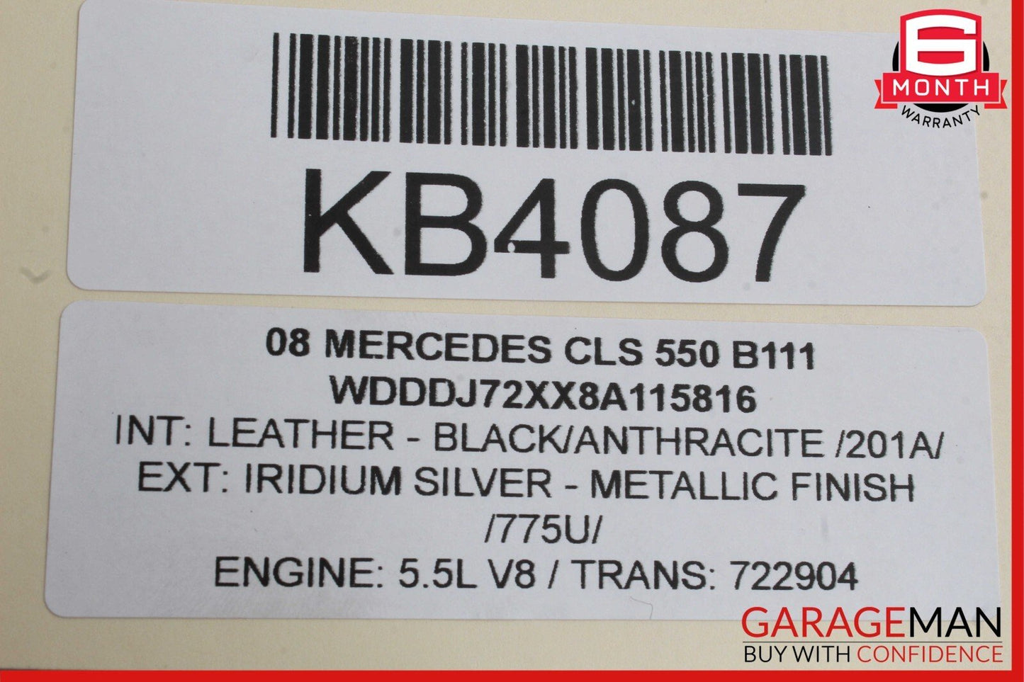 06-11 Mercedes W219 CLS550 Left Side Door Window Regulator Motor Unit OEM