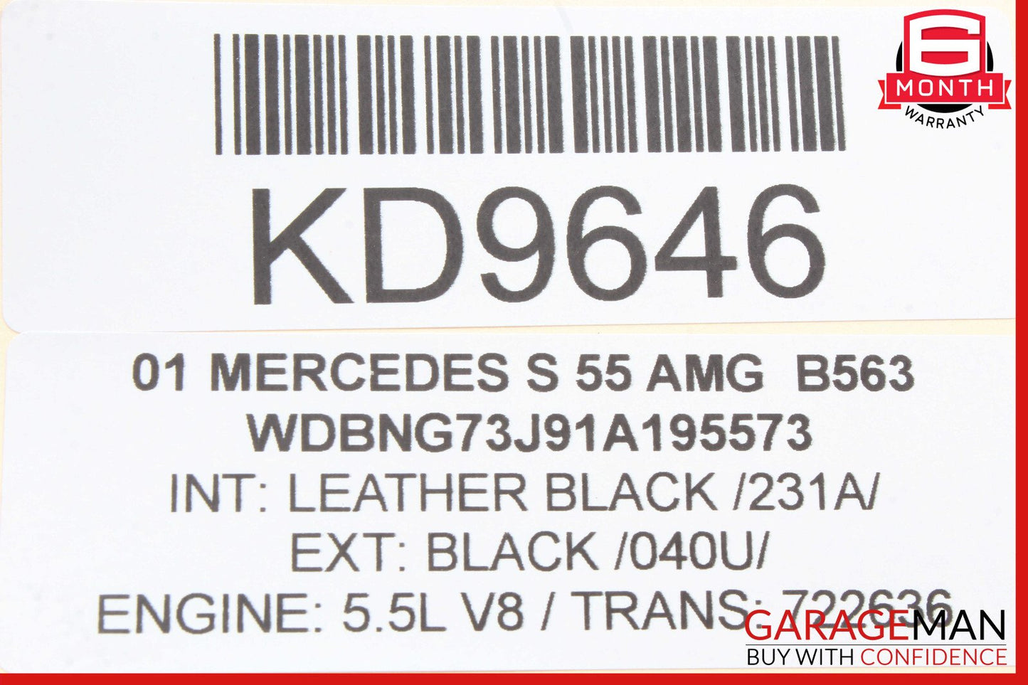 00-06 Mercedes W220 S55 Front Left Driver Side Window Regulator Motor OEM
