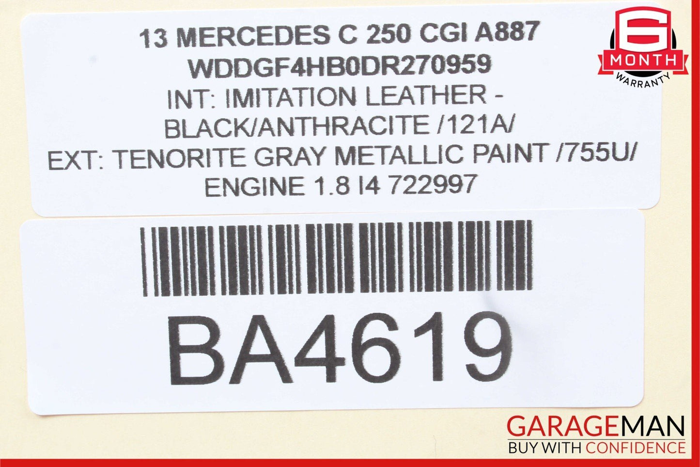 08-14 Mercedes W204 C250 C350 Front Right Side Seatbelt Seat Belt Retractor OEM
