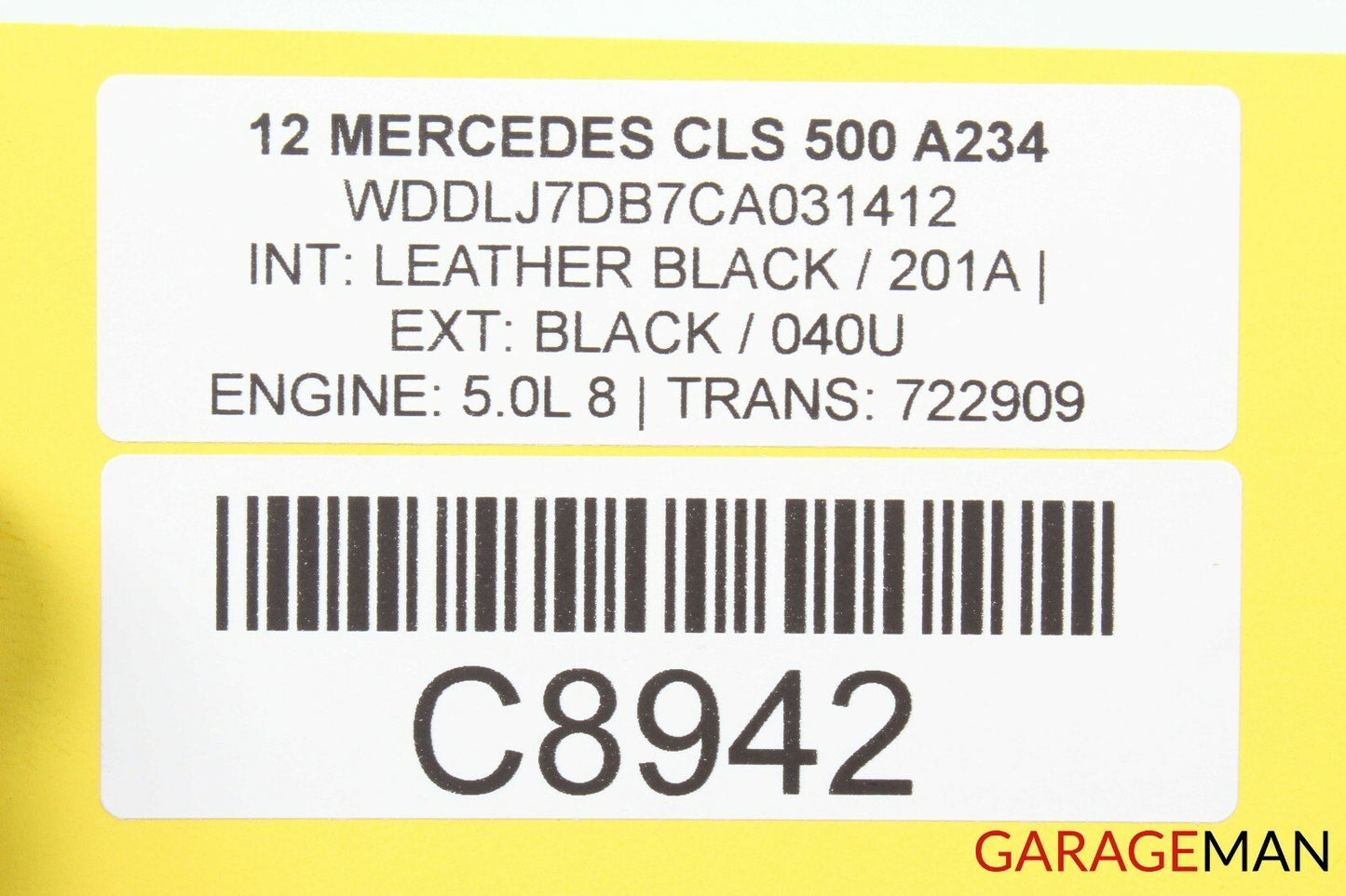 12-14 Mercedes W218 CLS500 Rear Right Passenger Side Door Lock Latch Actuator