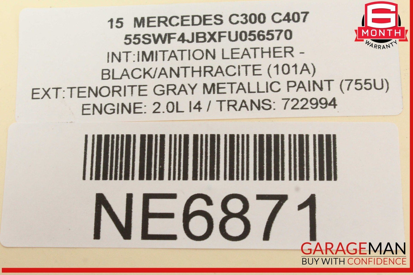 15-20 Mercedes W205 C300 C400 Rear Right Side Door Lock Latch Actuator OEM