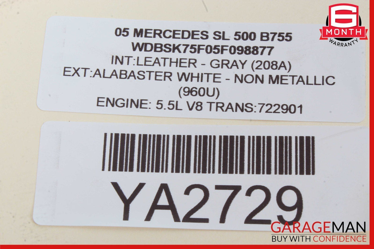 03-06 Mercedes R230 SL500 Steering Column Combination Switch Assembly OEM