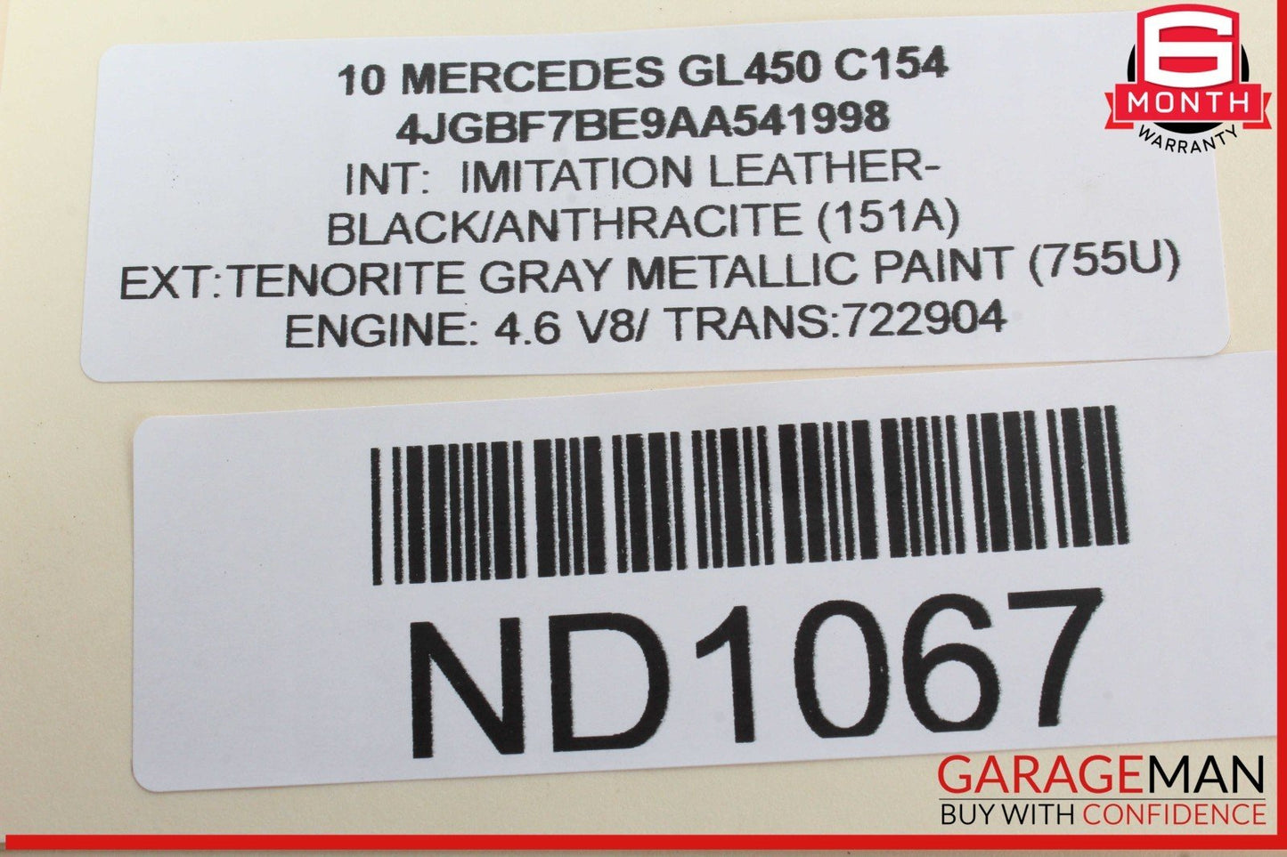 06-13 Mercedes X164 GL450 ML350 Front Right Side Window Regulator Motor OEM
