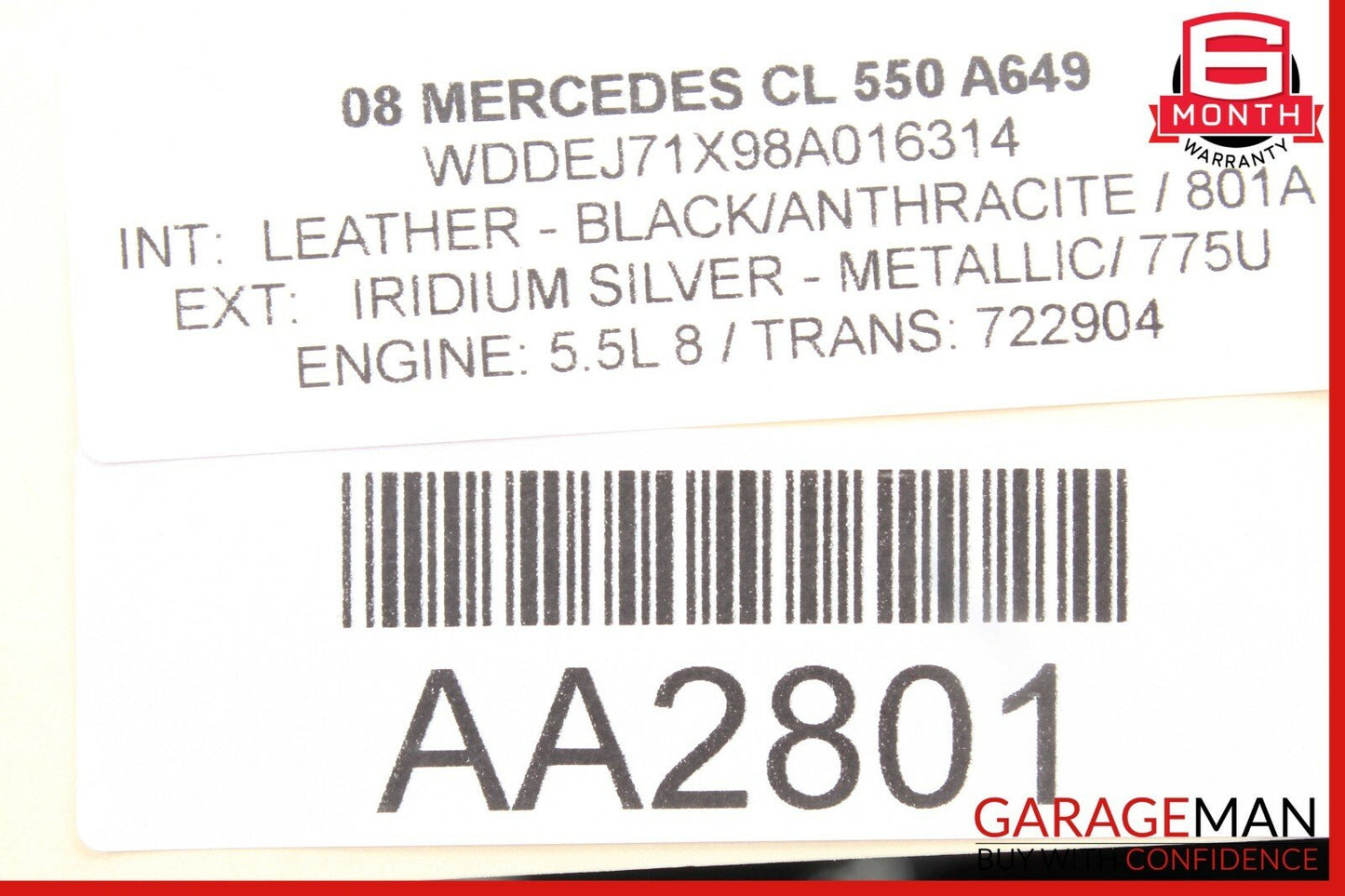 07-10 Mercedes W216 CL550 CL600 Seat Belt Retractor Front Right Side Black OEM