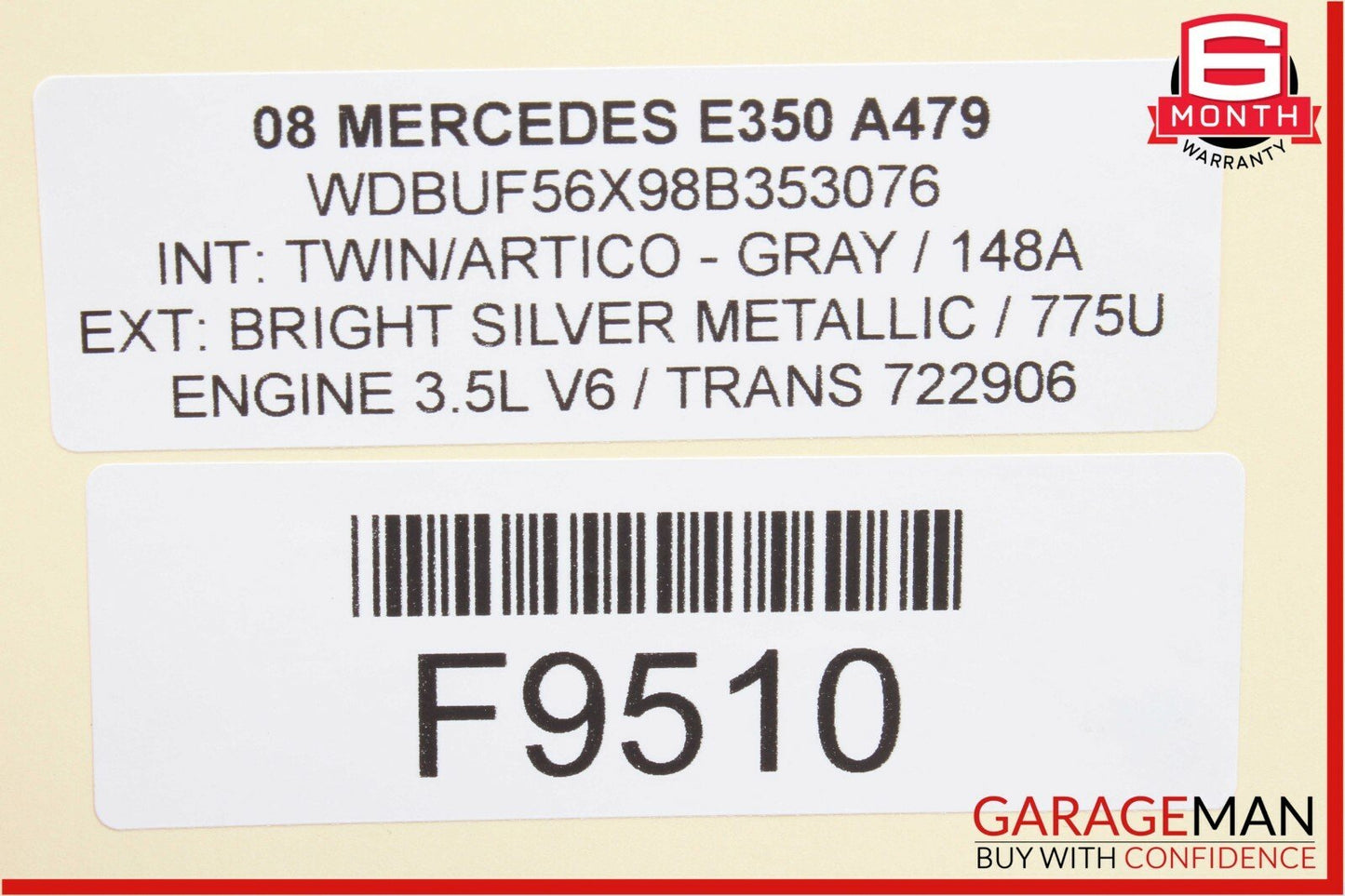 03-09 Mercedes W211 E350 Front Right Passenger Side Tweeter Speaker Cover Grey