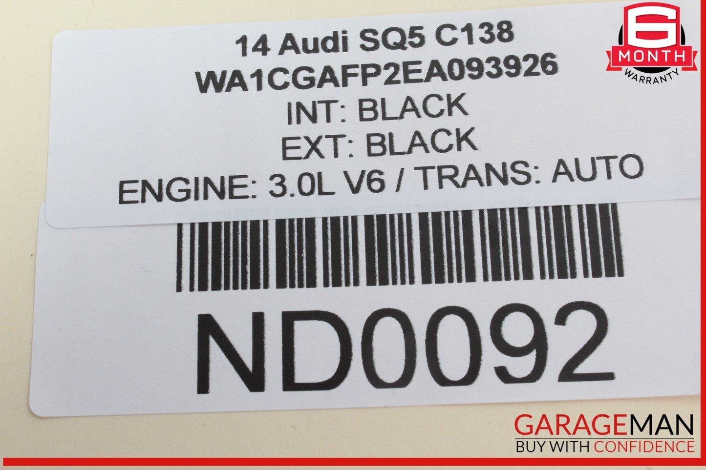 14-17 Audi SQ5 Front Right Passenger Side Seat Belt Seatbelt Black OEM