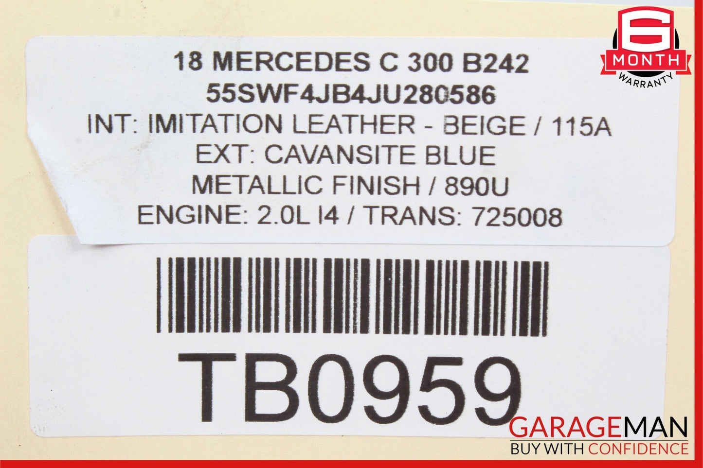 15-20 Mercedes W205 C300 E300 Front Left Side Upper Transverse Control Arm OEM
