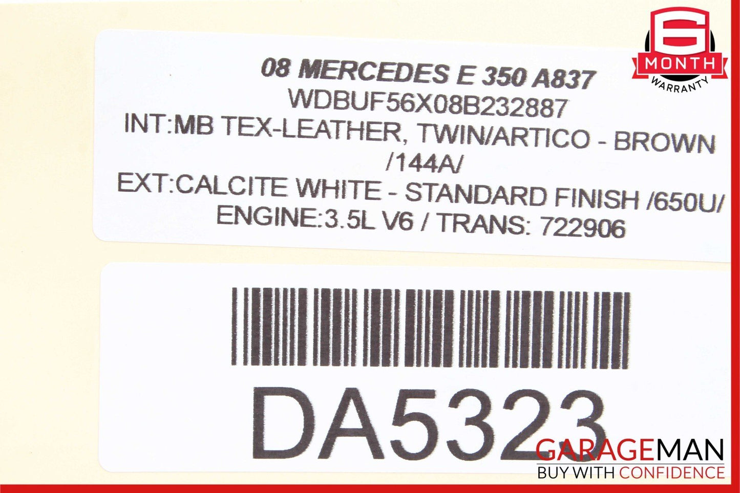 07-09 Mercedes E550 CLS550 Front Left Side Seatbelt Seat Belt Retractor Brown