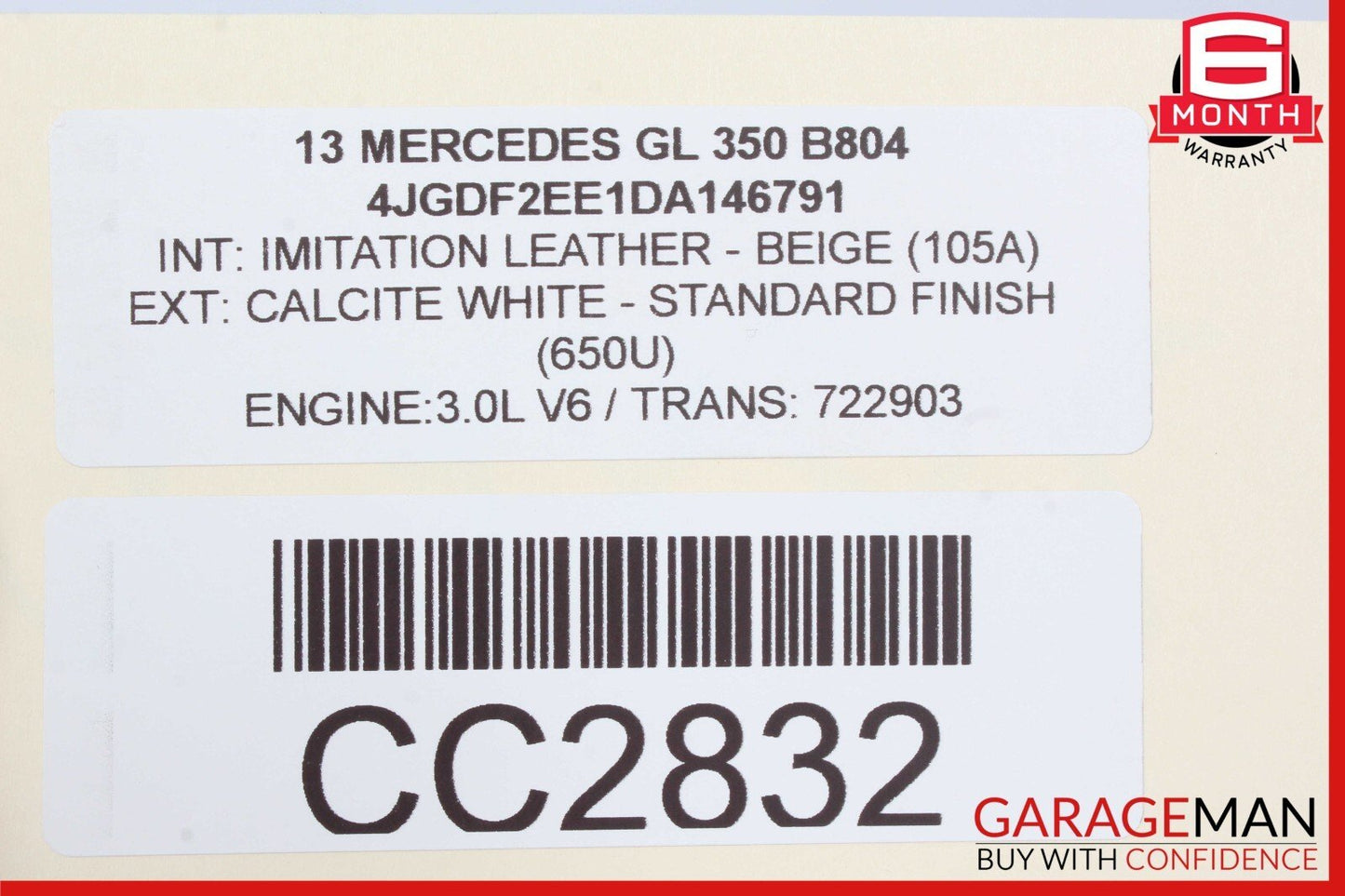 13-16 Mercedes X166 GL350 GL450 Front Right Side Interior Door Panel Assy Beige