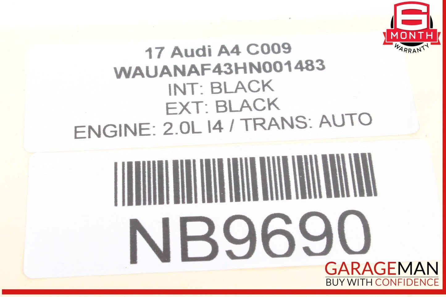 17-24 Audi A4 Rear Left Driver Side Inner Tail Light Lamp 8W5945093A OEM