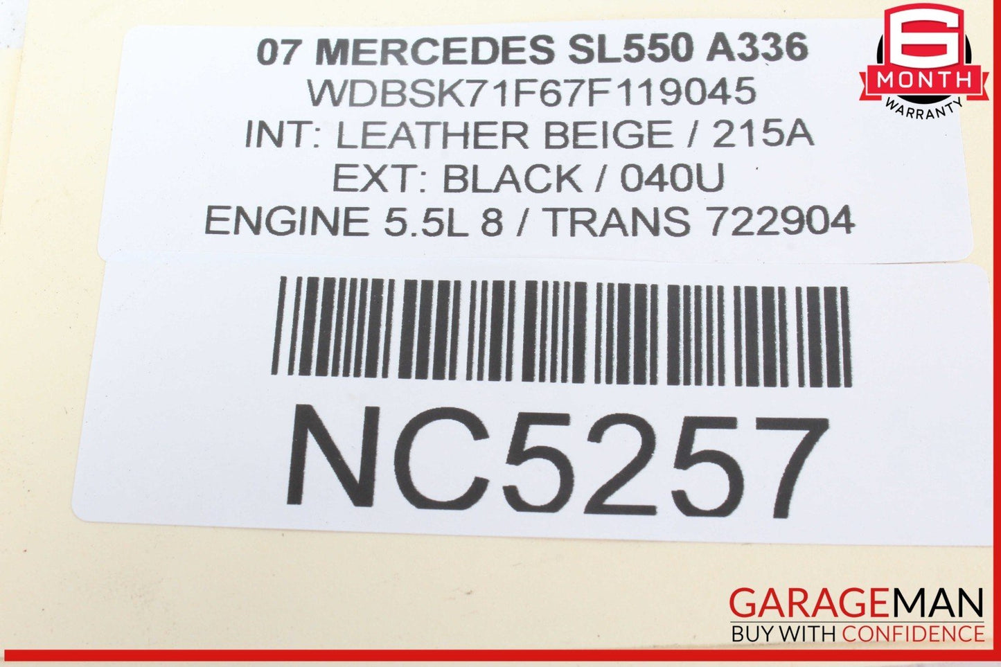 07-12 Mercedes R230 SL600 Sachs Rear Left ABC Hydraulic Shock Absorber Assy