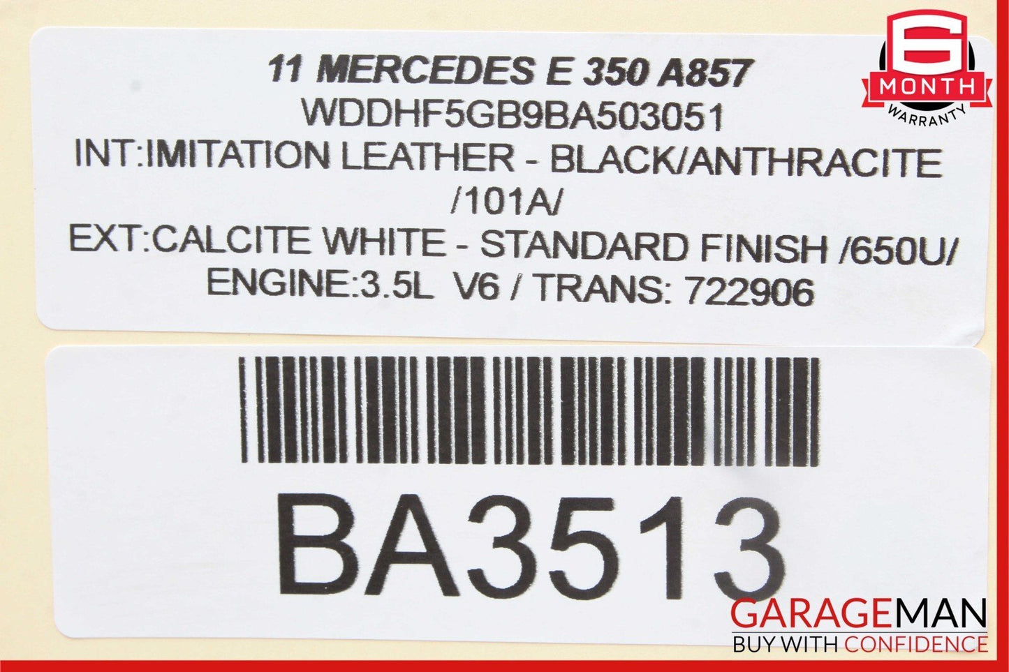 10-13 Mercedes W212 E350 Front Left Exterior Door Handle Assembly Calcite White