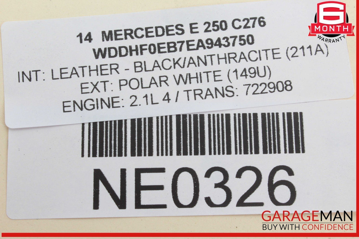 14-16 Mercedes W212 E250 Rear Bumper Parking Assist PDC Sensor 0009059300 OEM
