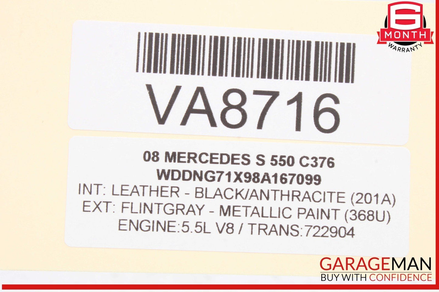 07-09 Mercedes W221 S550 S63 AMG Trunk Release Remote Open Close Module OEM