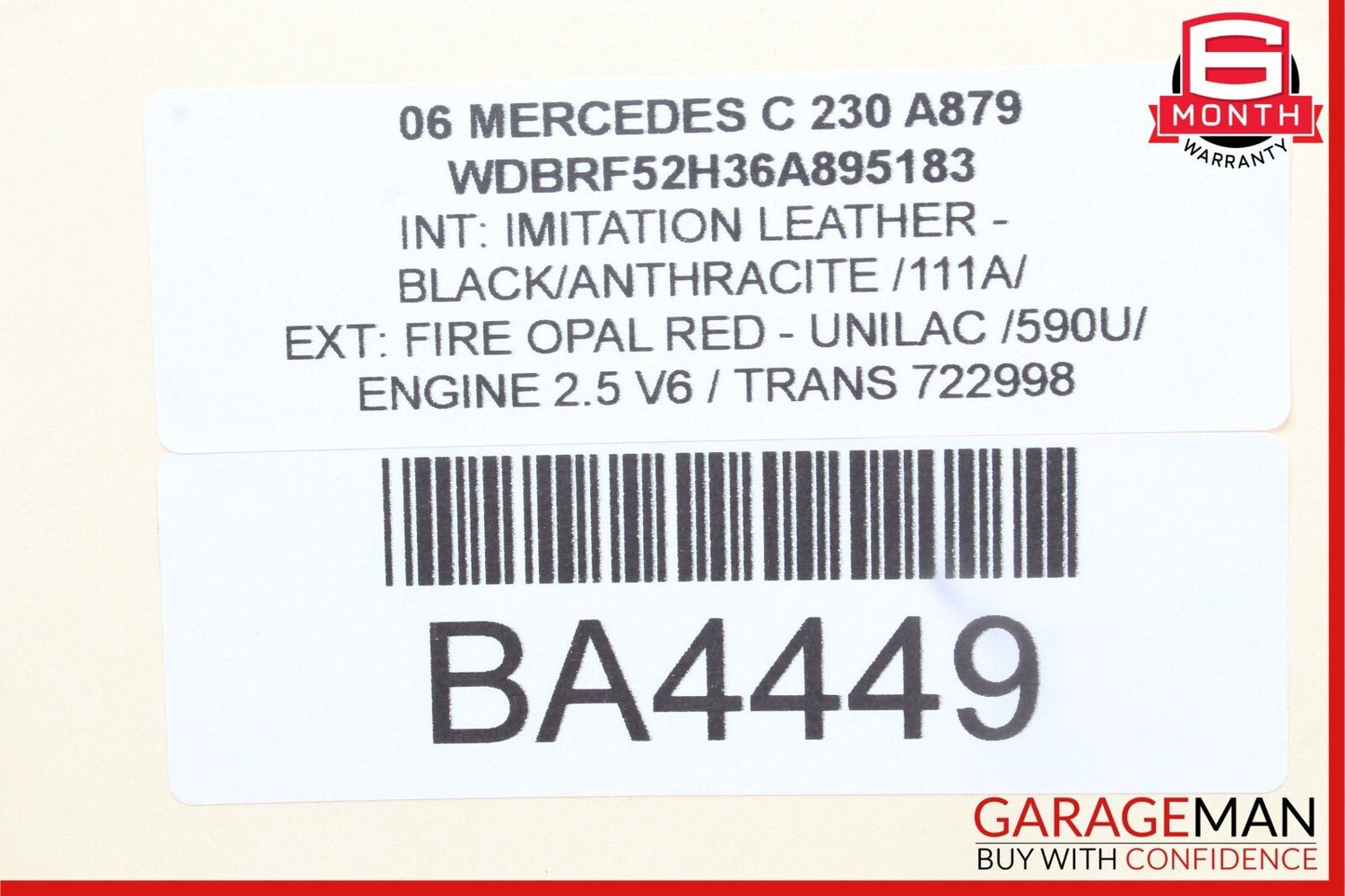 00-06 Mercedes W208 CLK430 E430 MAF Mass Air Flow Sensor Meter 1130940048 OEM