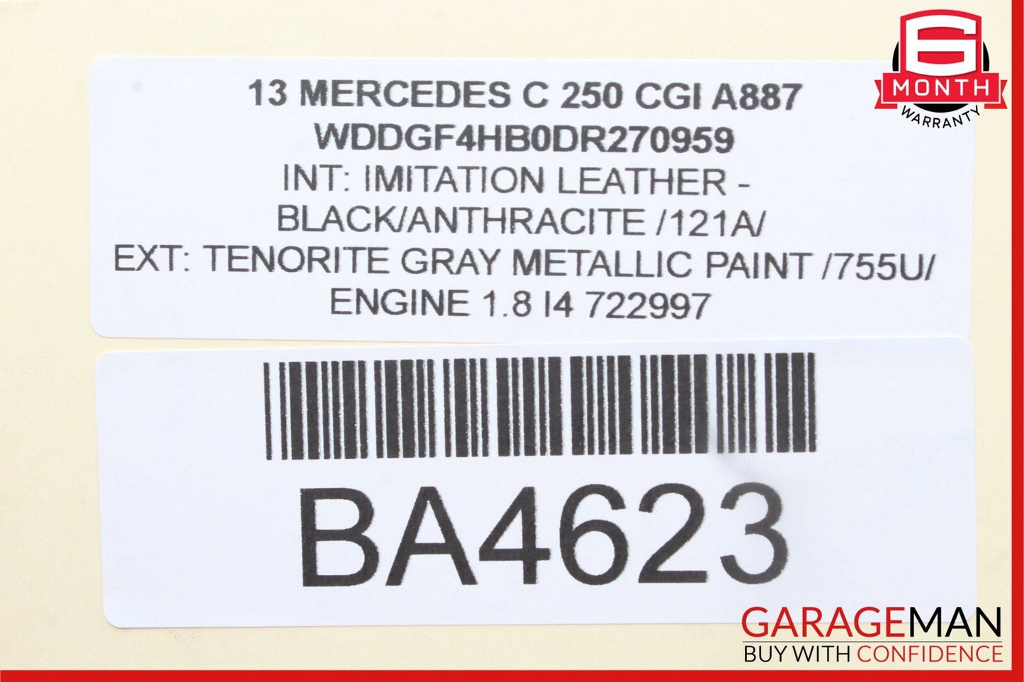 08-11 Mercedes W204 C250 C300 Rear Right Side Door Lock Latch Actuator OEM