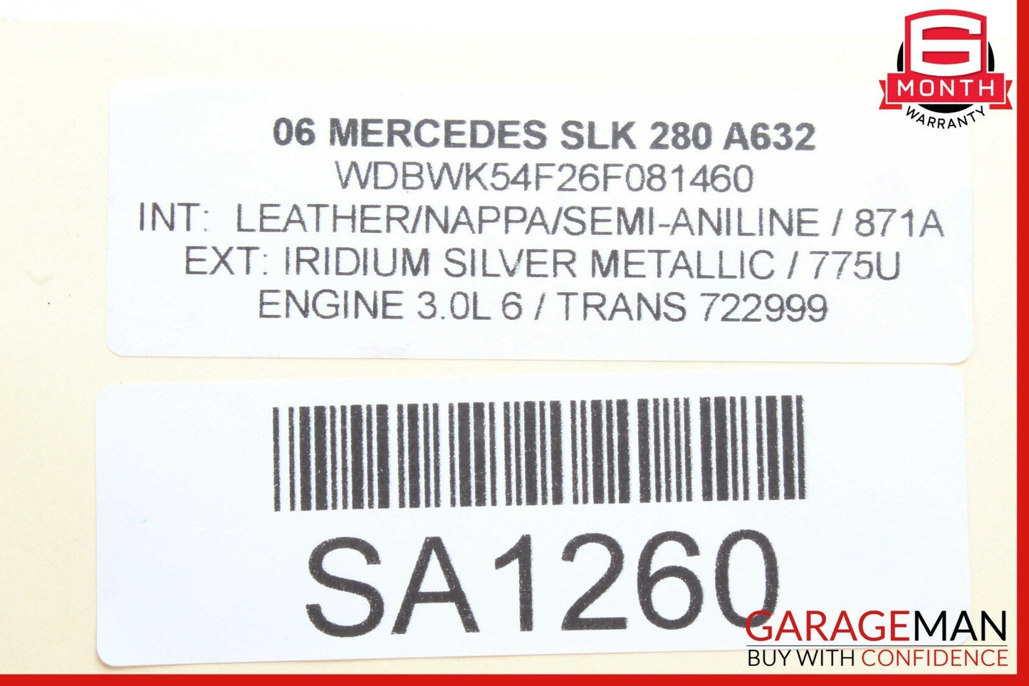 05-11 Mercedes R171 SLK280 SLK350 Rear Left Side Spindle Knuckle Hub Bearing