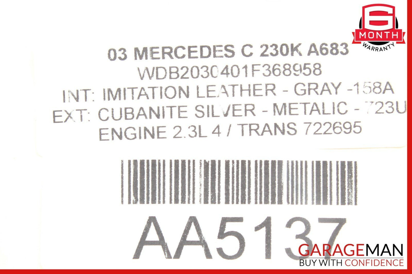 01-07 Mercedes W203 C230 Rear Right / Left Side Lower Control Arm OEM