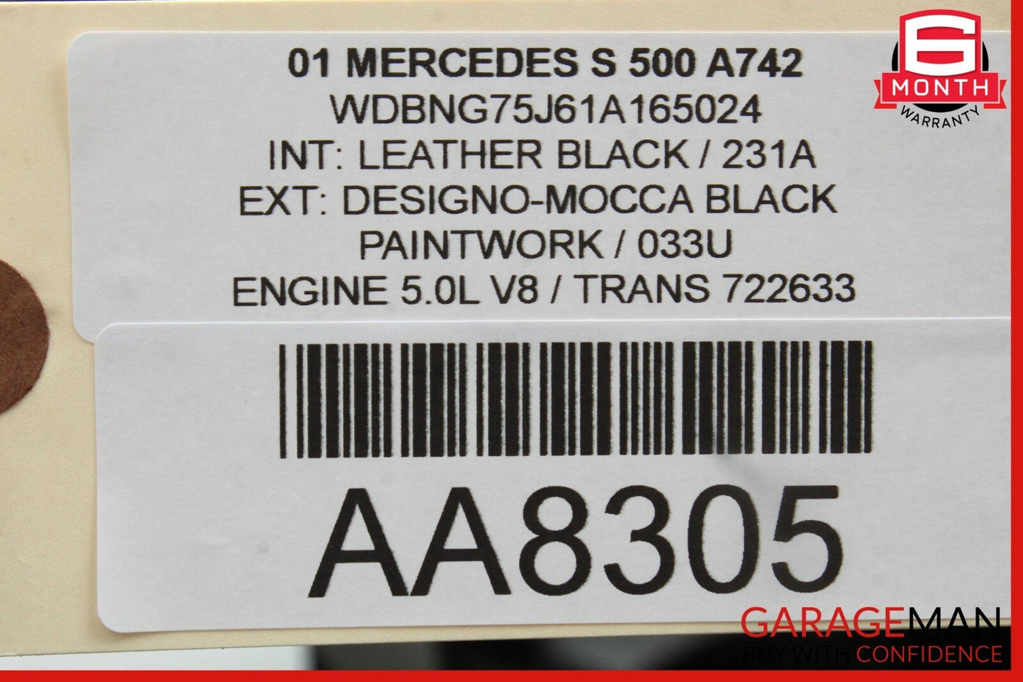 00-06 Mercedes W220 S430 S500 Front Right Side Exterior Door Handle Black OEM
