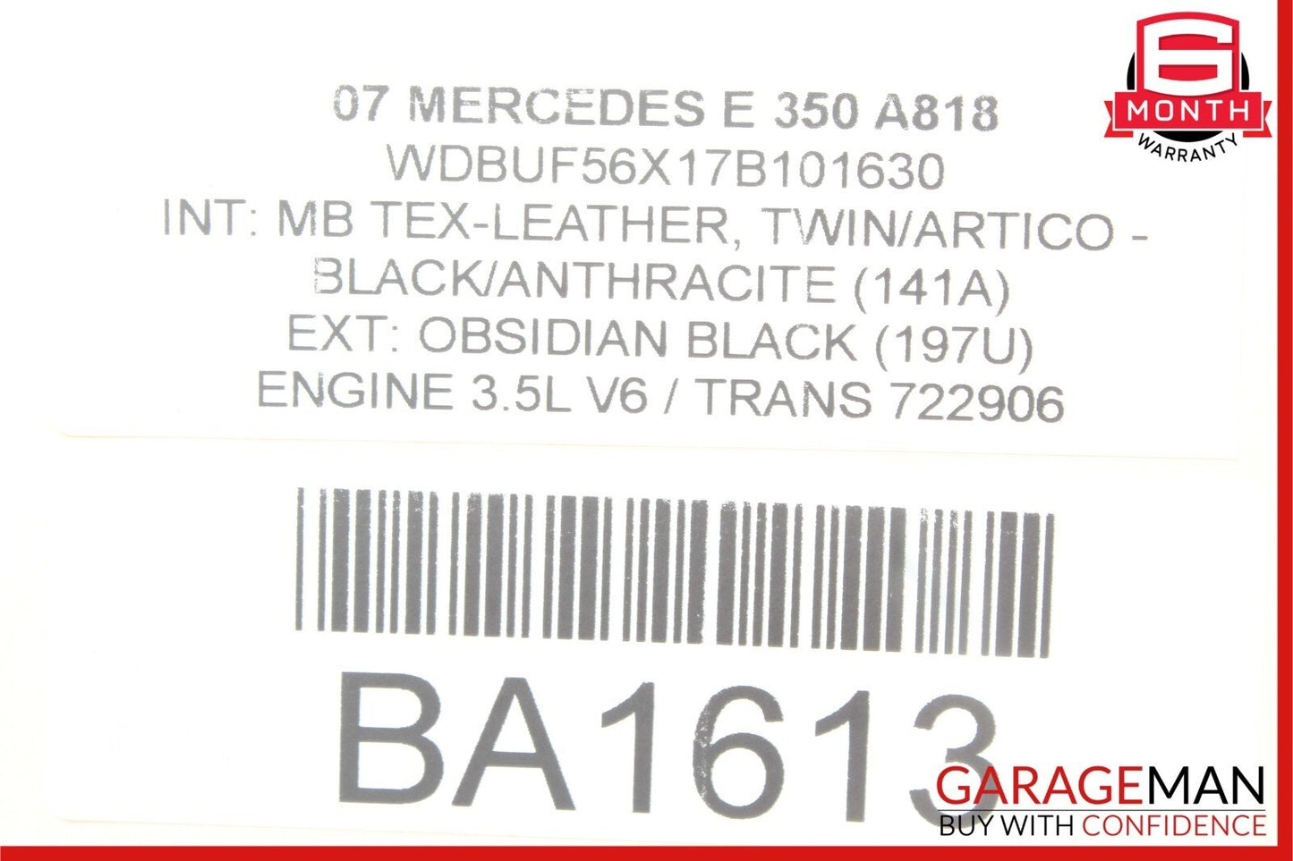 06-09 Mercedes W211 E350 R350 Engine Starter Motor 0061510501 OEM