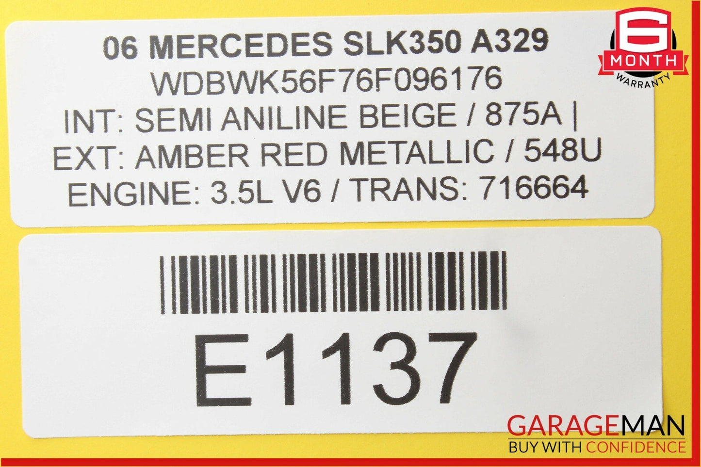 05-08 Mercedes R171 SLK350 Front Left Driver Side Exterior Door Handle Red OEM
