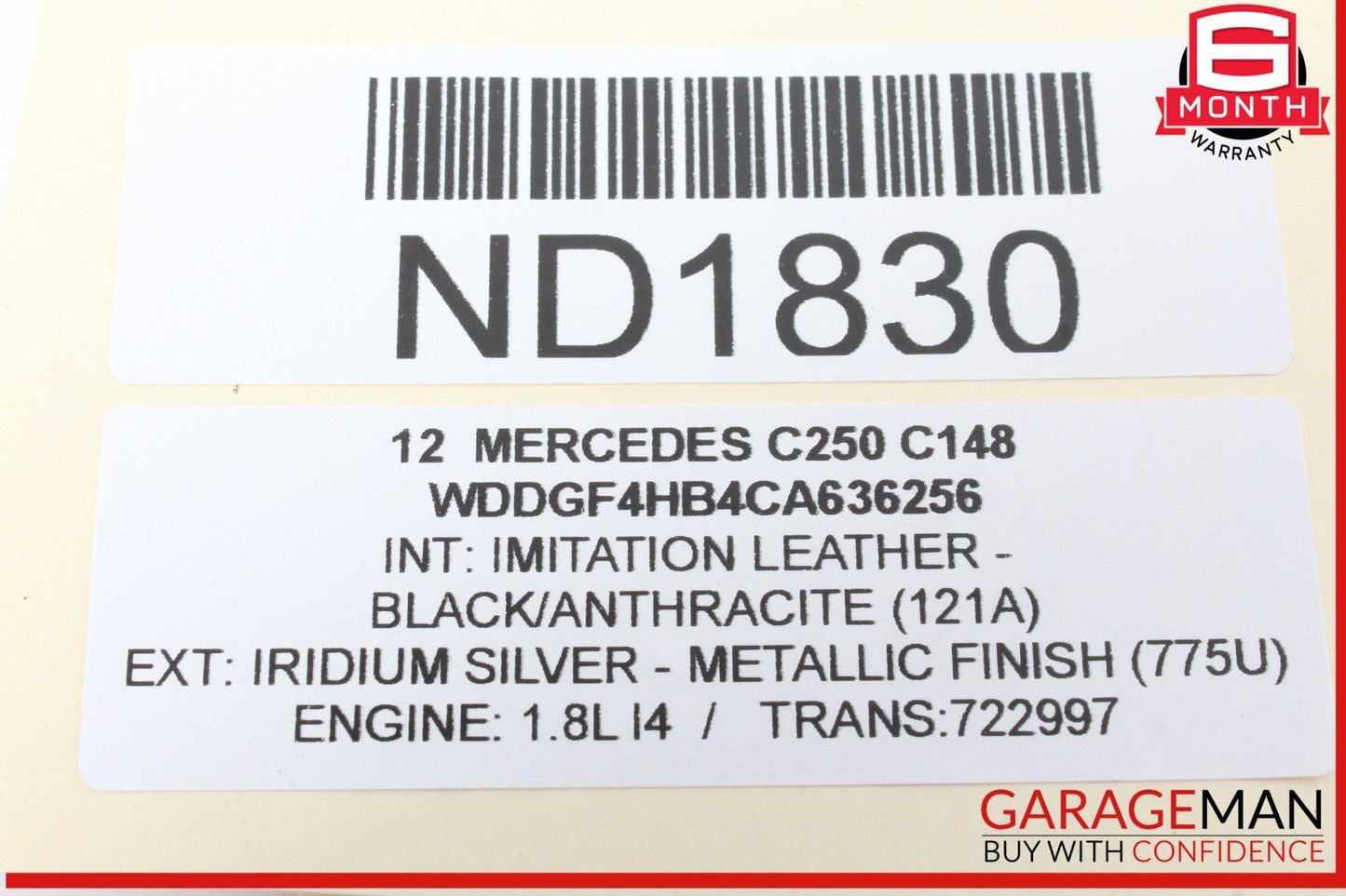 08-14 Mercedes W204 C250 C350 C63 Rear Left Side Door Lock Latch Actuator OEM