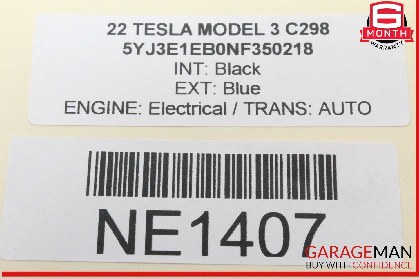 17-23 Tesla Model 3 Left Driver Side Hood Bonnet Lift Support Strut OEM