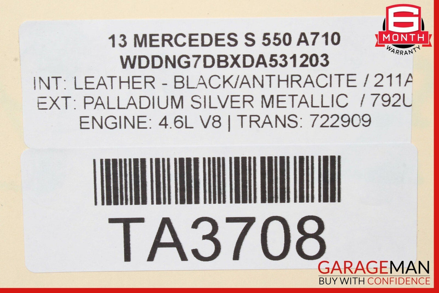 12-13 Mercedes W221 S550 CL550 7G Tronic Automatic Transmission 722.909 RWD 78k