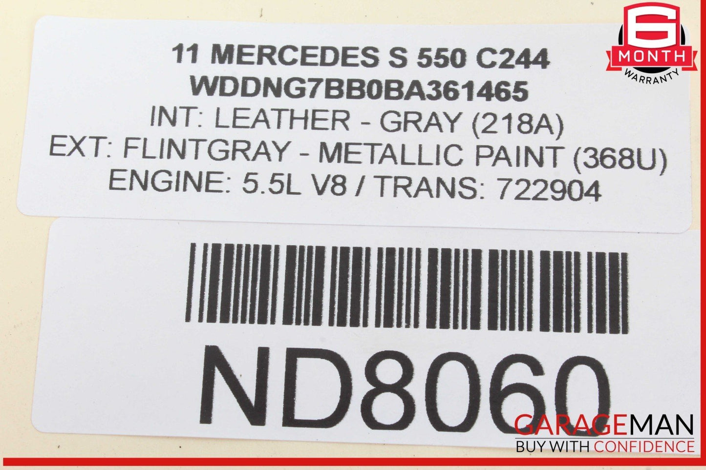 07-13 Mercedes W221 S550 Front Right Passenger Side Door Lock Latch Actuator OEM
