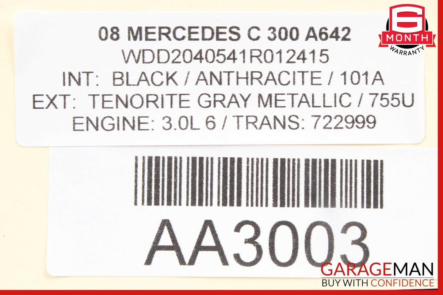 08-11 Mercedes W204 C300 Front Right Exterior Door Handle w/ Door Actuator OEM