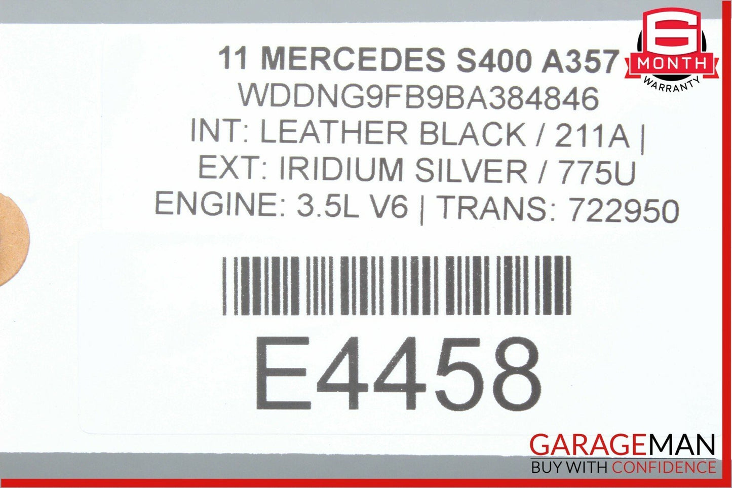 10-13 Mercedes W221 S400 Hybrid Radiator Water Intercooler 2215002303 OEM