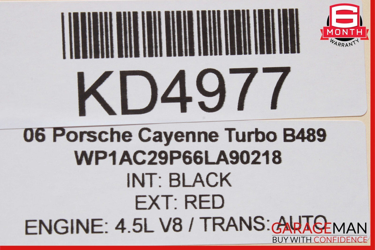 03-10 Porsche Cayenne Turbo 955 Rear Left Side Door Window Regulator Motor OEM