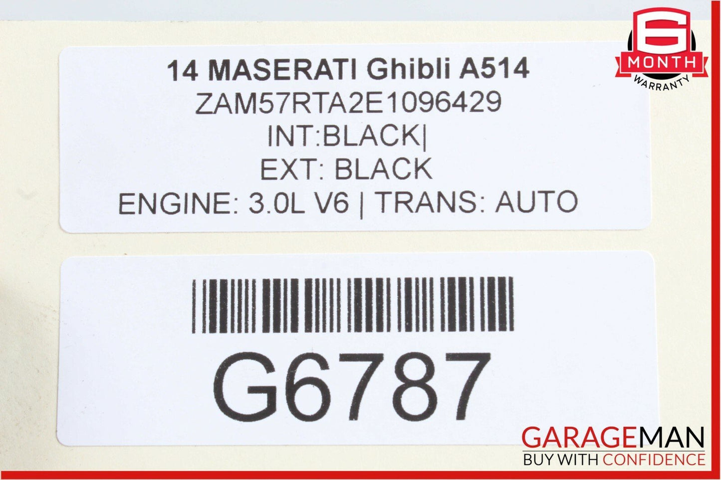 14-17 Maserati Ghibli Main Engine Motor Harness Wire Wiring Assembly 670003795