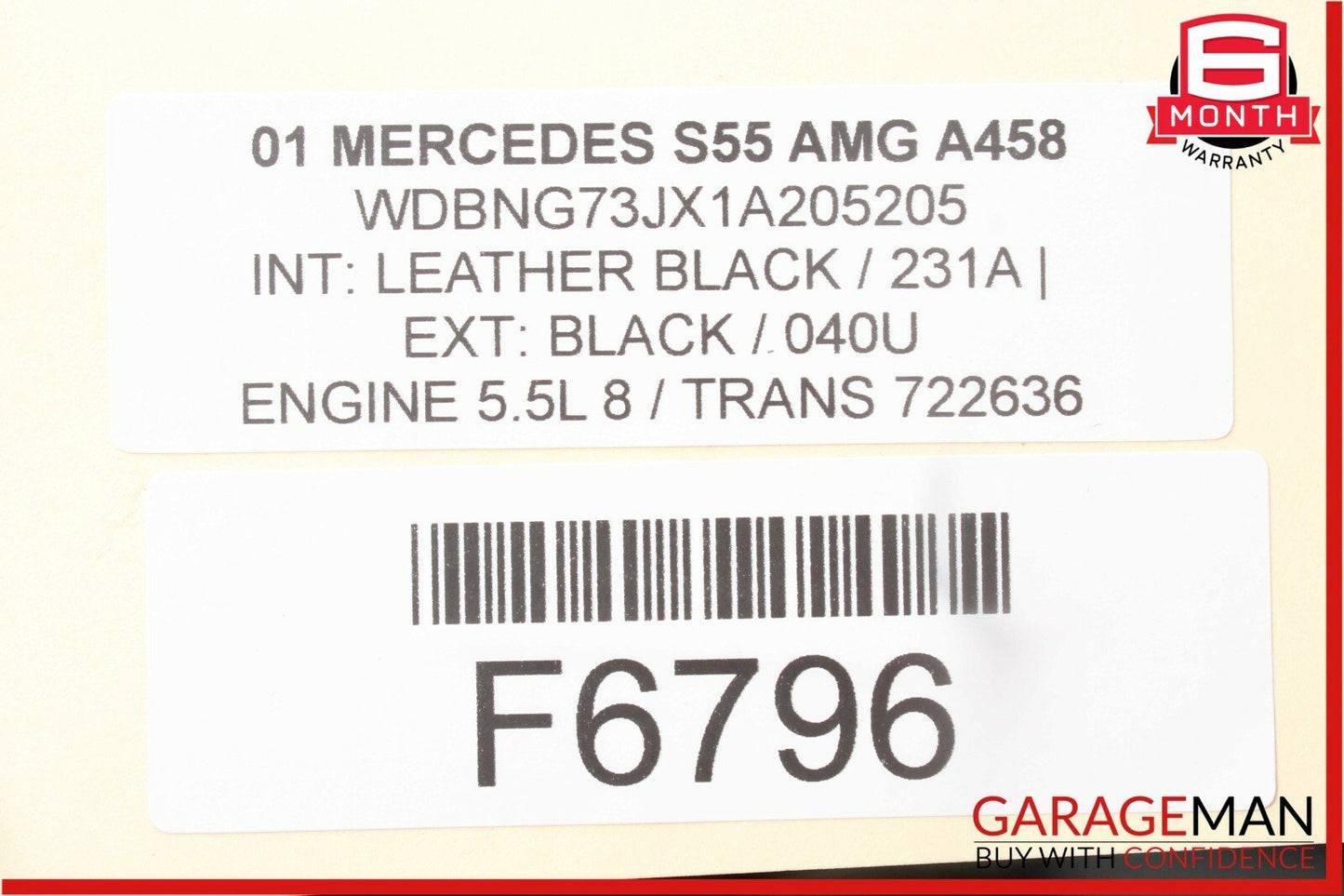 00-06 Mercedes W220 S55 AMG Rear Right Passenger Side Exterior Door Handle OEM