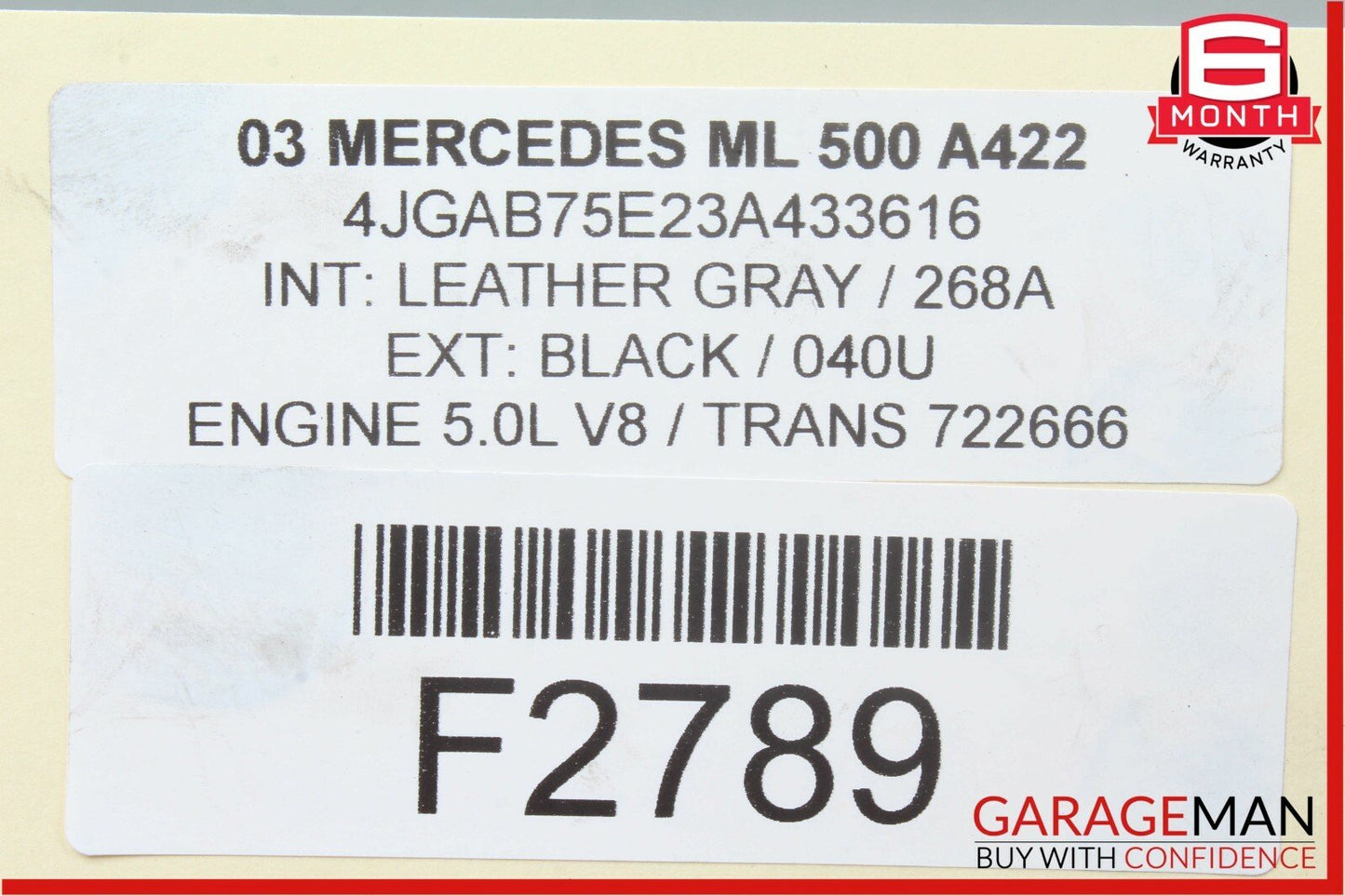 98-05 Mercedes W163 ML350 ML500 Rear Right Passenger Side Lower Control Arm OEM