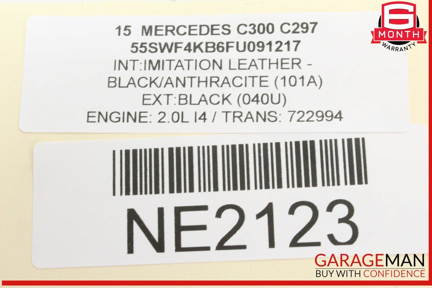 15-18 Mercedes W205 C300 Rear Right Side CV Axle Half Shaft 2053503102 OEM