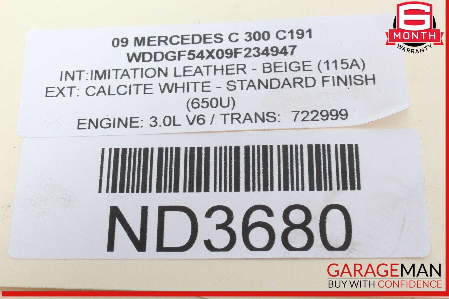 08-14 Mercedes W204 C300 C250 C350 Rear Right Side Door Lock Latch Actuator OEM