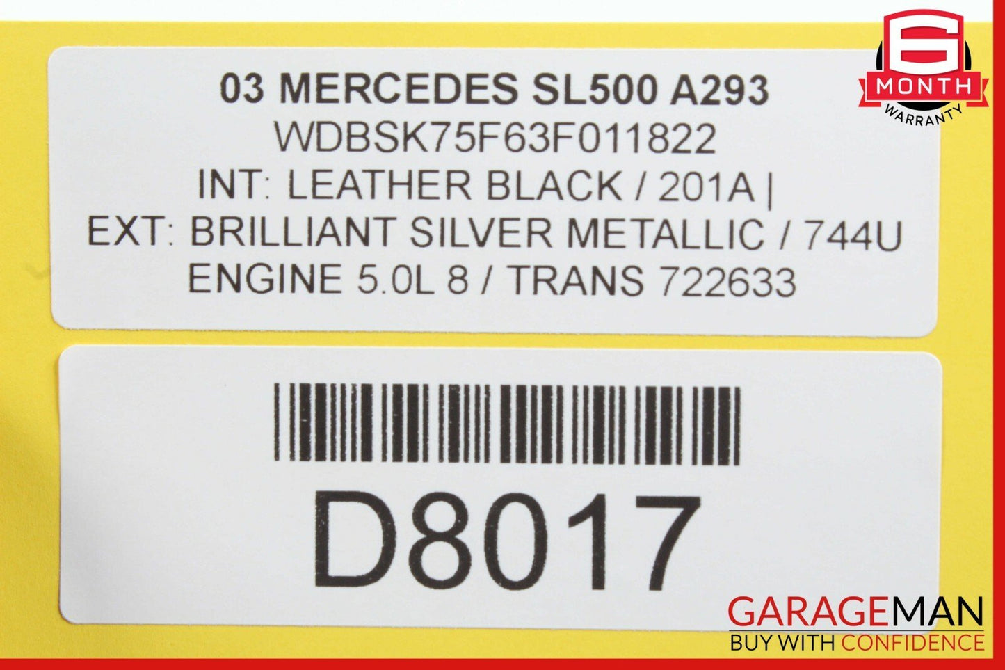 03-06 Mercedes R230 SL500 S500 AC A/C Air Conditioning Condenser OEM
