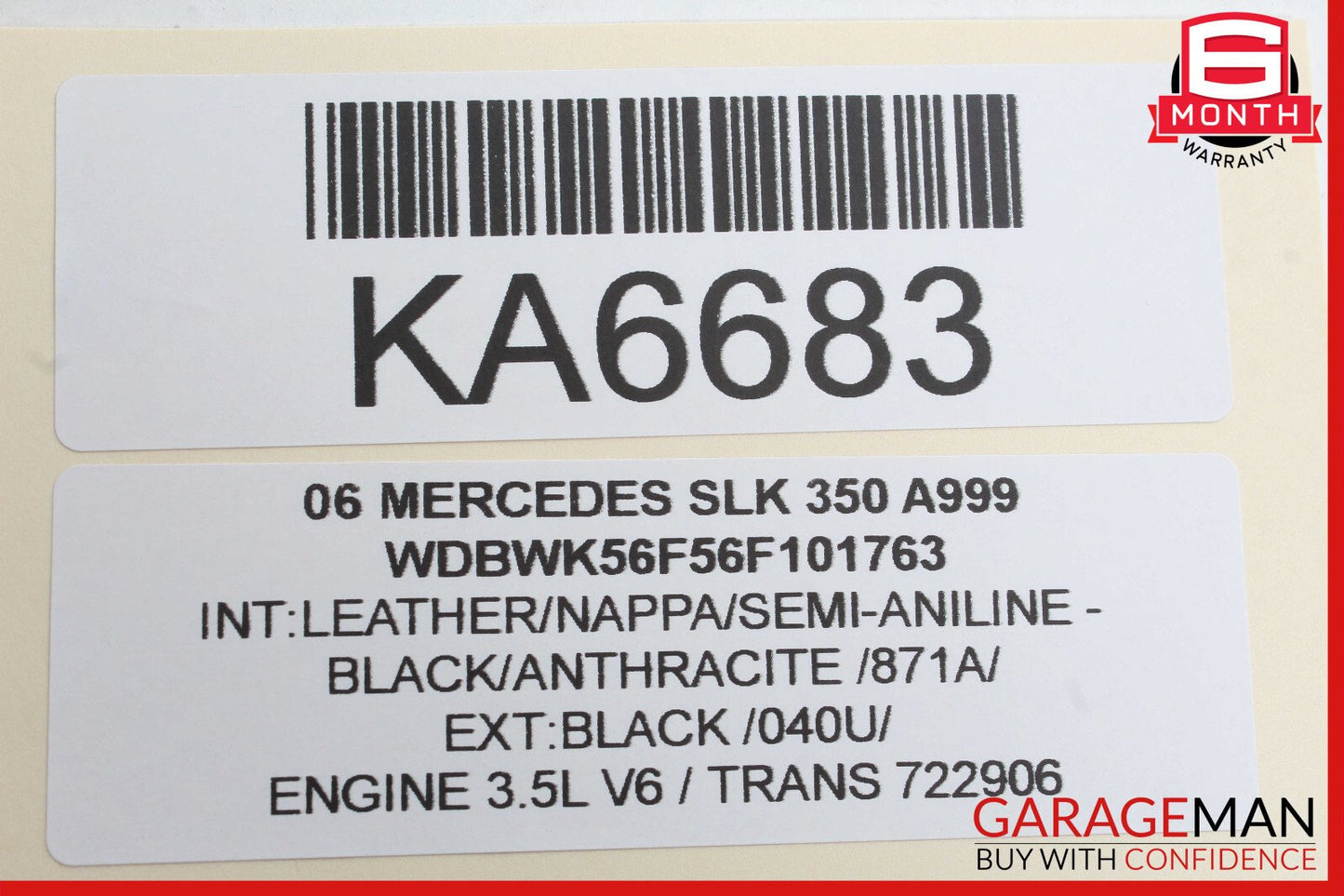 05-11 Mercedes R171 SLK350 Front Right Convertible Top Latch Catch Lock OEM