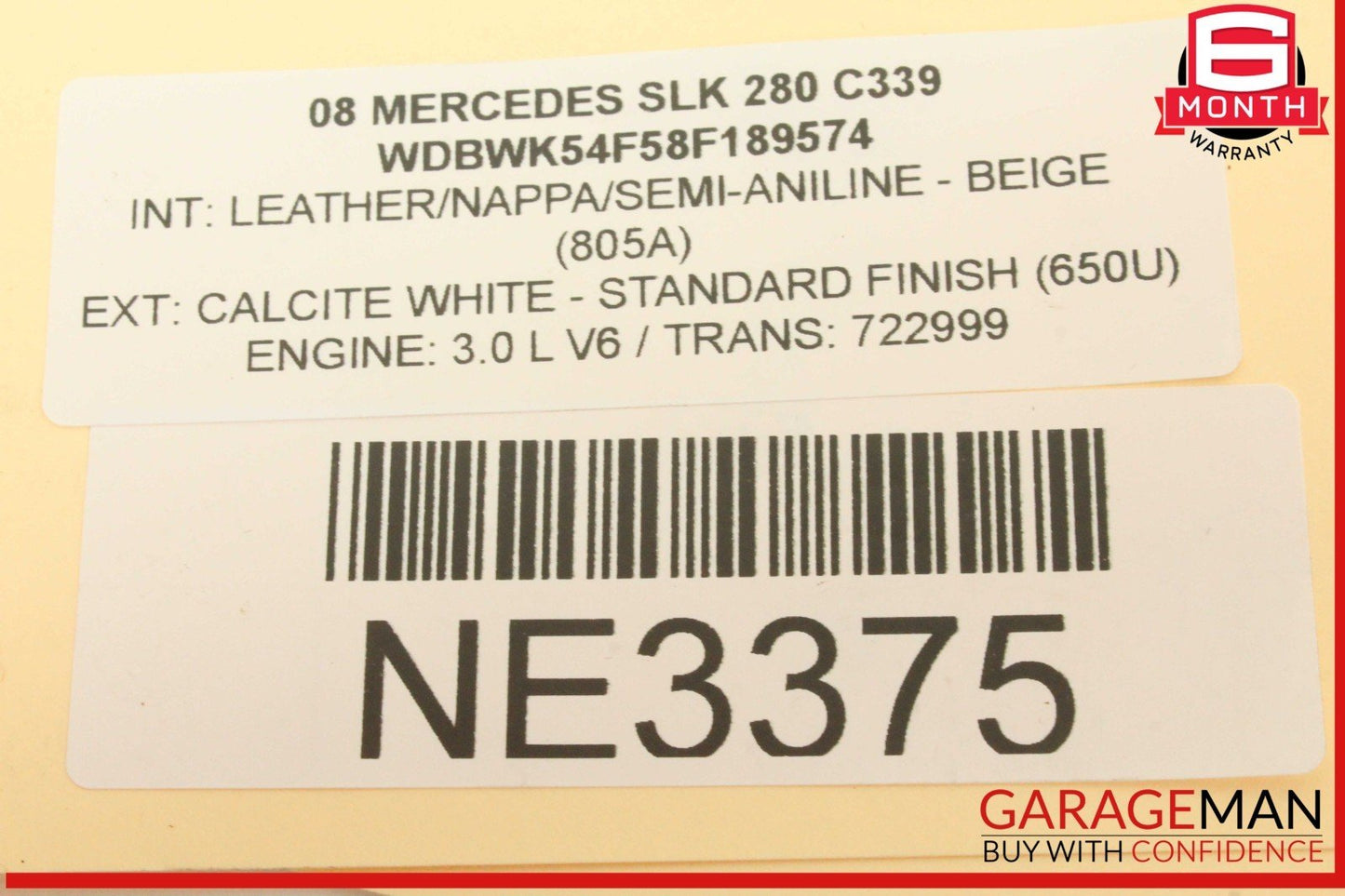 05-11 Mercedes R171 SLK280 SLK300 Front Left Side Door Lock Latch Actuator OEM