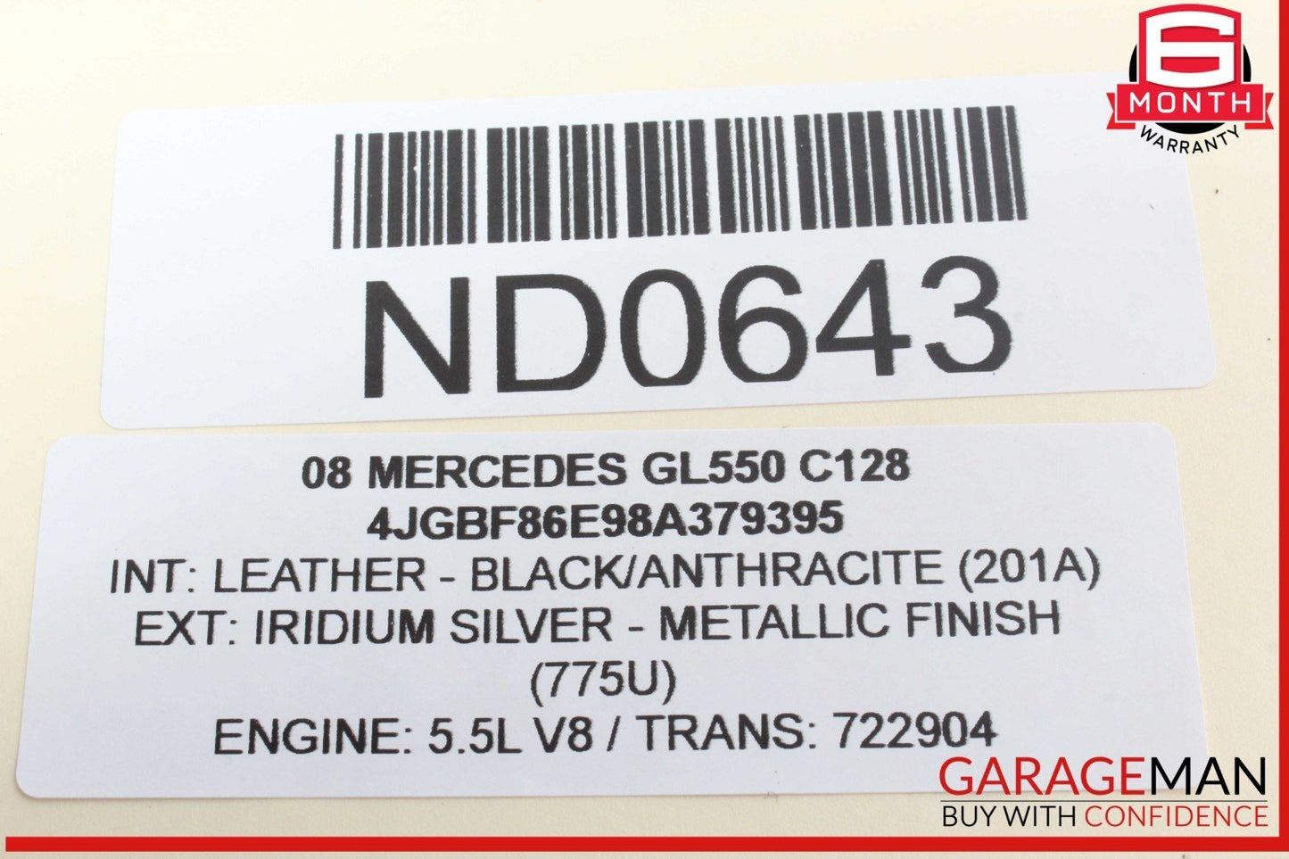 06-09 Mercedes X164 GL550 Left Driver Side Fog Light Lamp 1698201556 OEM