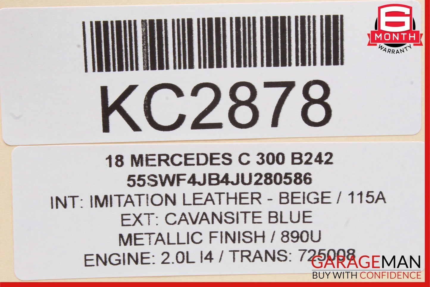 14-19 Mercedes W205 C300 GLC350 S550 Keyless Go Entry Control Module OEM