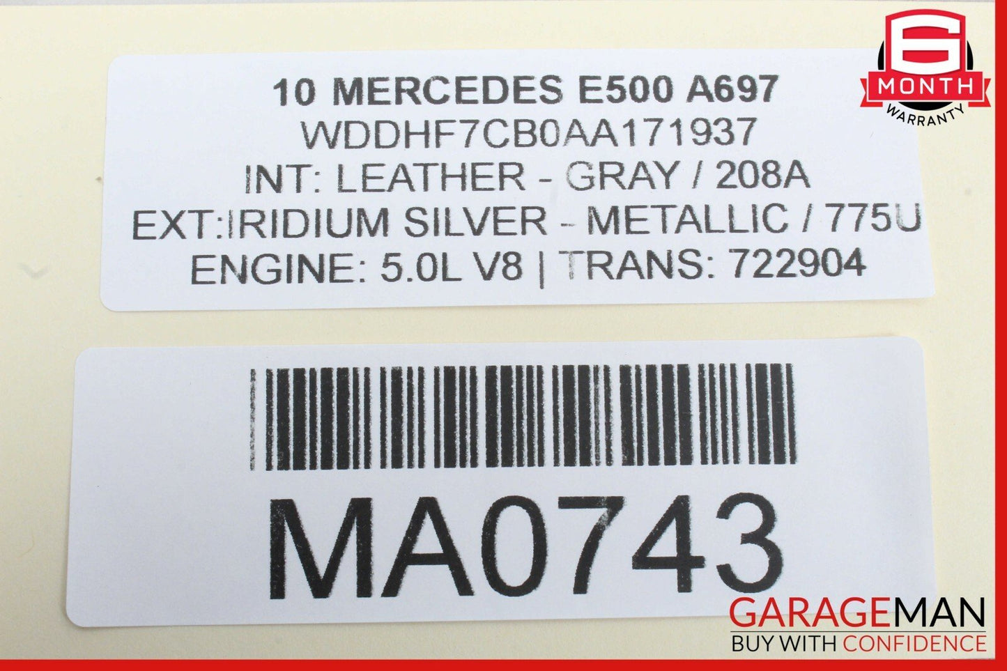 08-14 Mercedes W212 E500 CLS400 Front Left Seat Control Module 1729007500 OEM