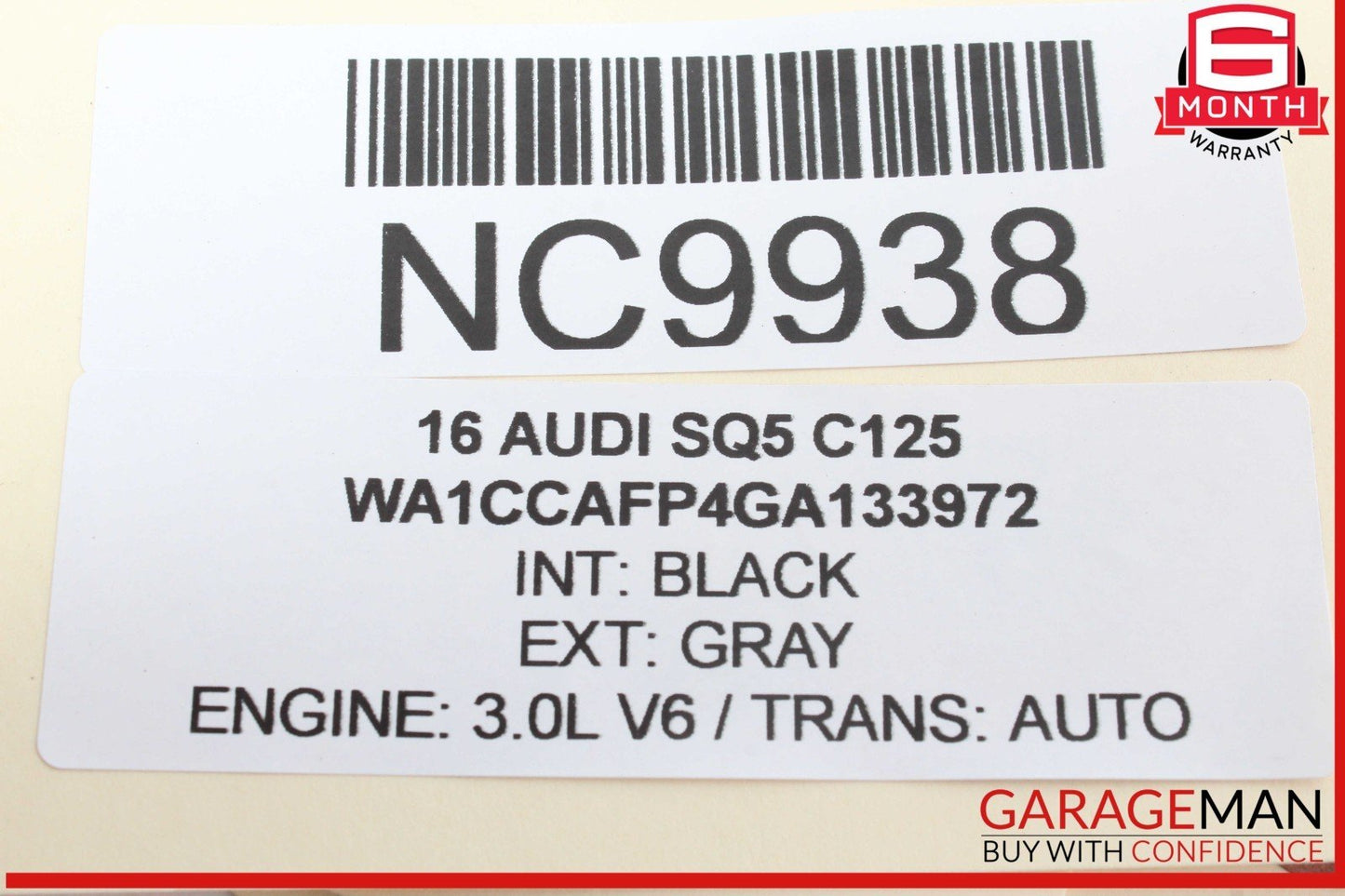 14-17 Audi SQ5 Rear Left or Rear Right Side CV Axle Shaft 8R0501203C OEM