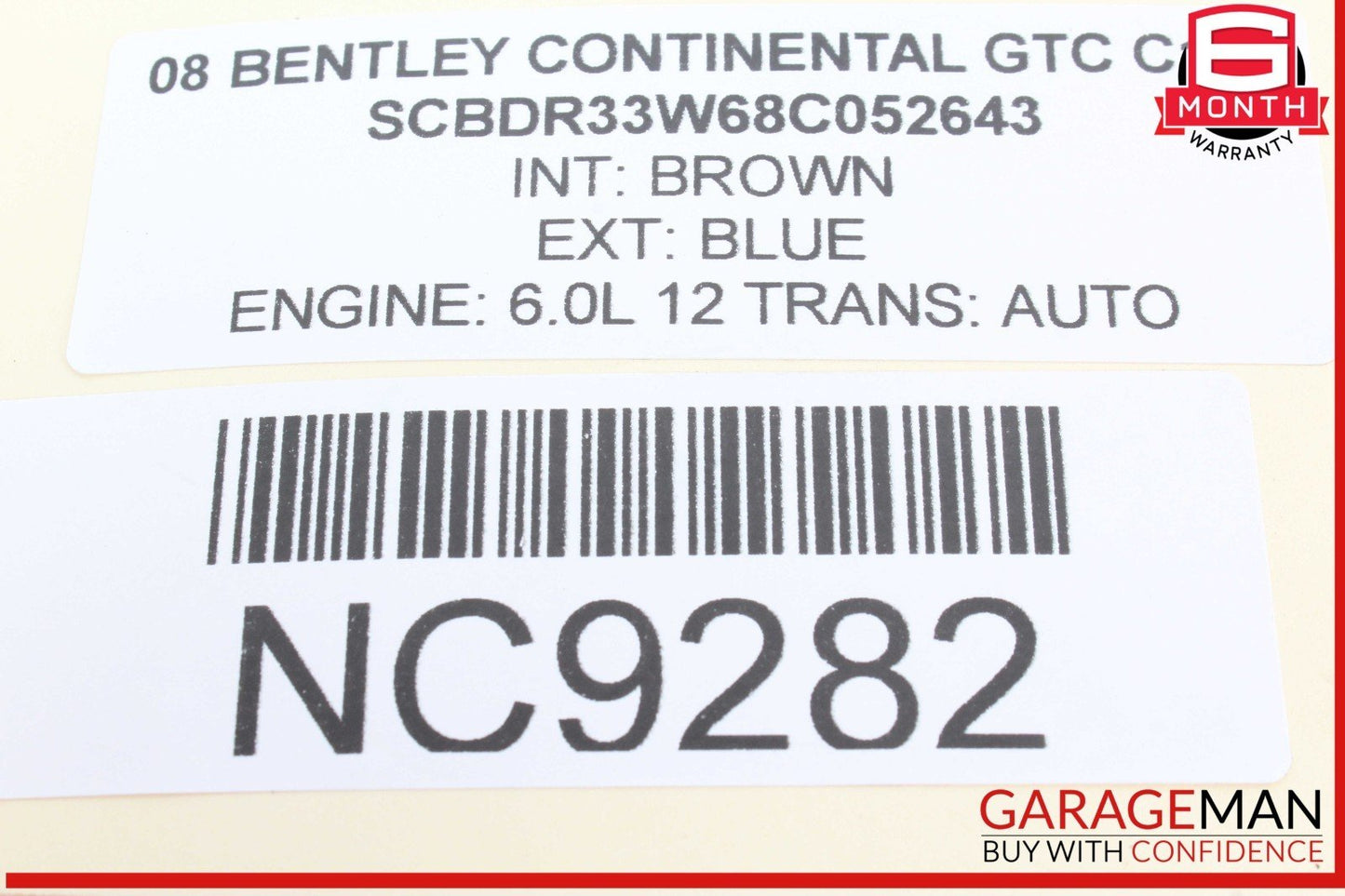 07-18 Bentley Continental GTC Front Right Passenger Side Window Regulator Motor