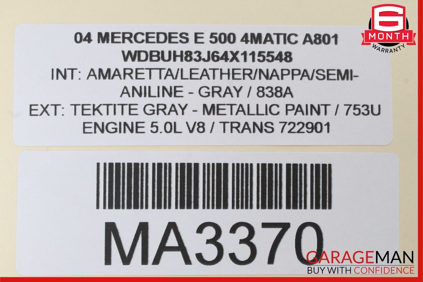 03-09 Mercedes W211 E320 E500 Rear Left Driver Side Exterior Door Handle OEM